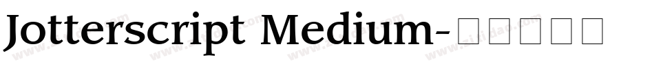Jotterscript Medium字体转换